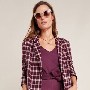 Anthropologie Melrose Plaid Duster